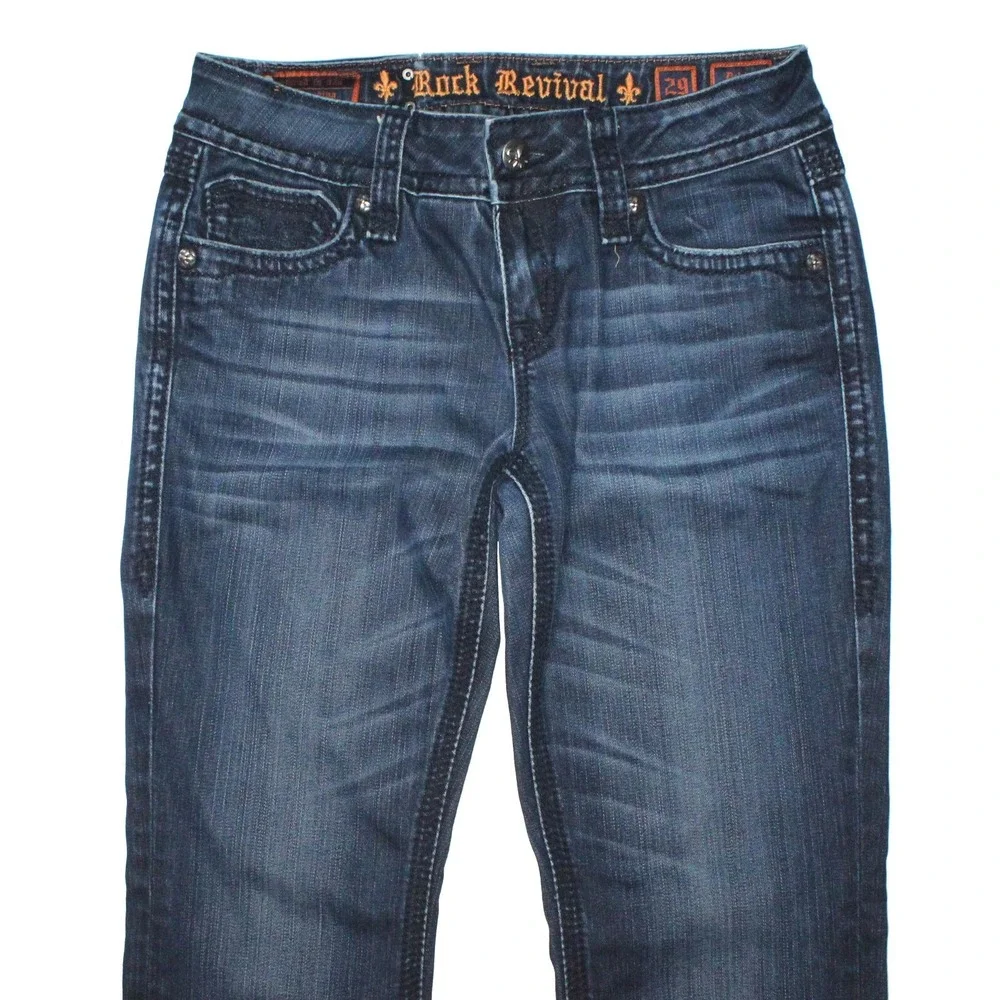 Rock‎ Revival Debbie Boot Cut Dark Jeans Women's Size 29 Look Unworn EXCELLENT